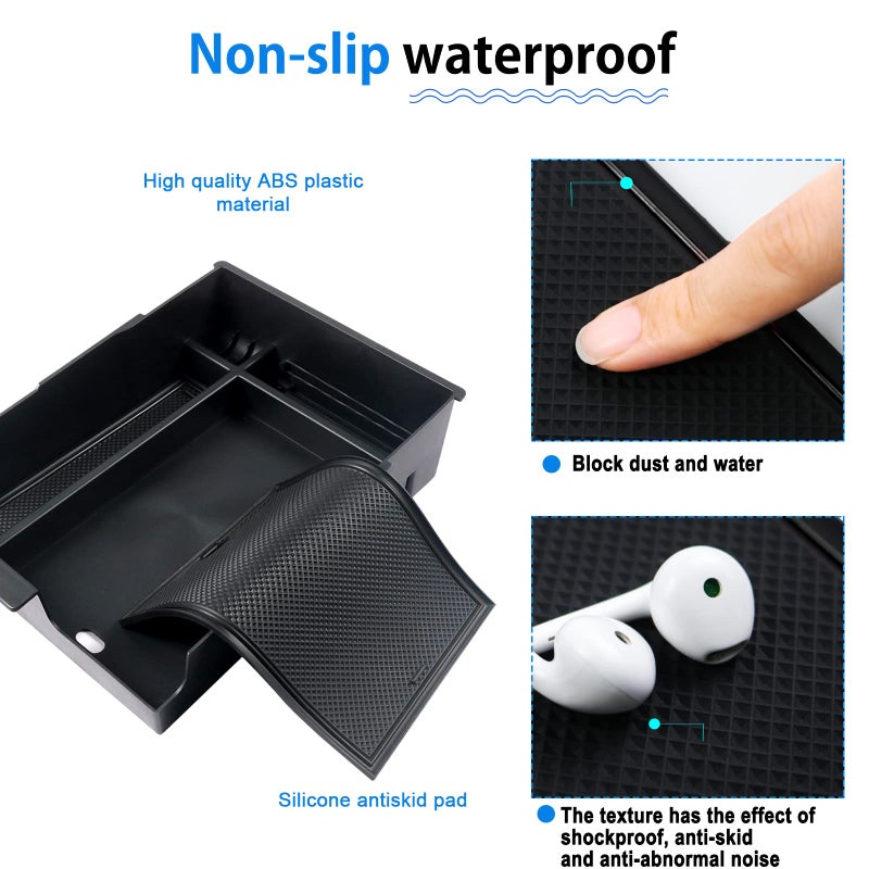 SHAOHAO For 2024 2025 Hyundai Palisade Center Console Organizer Tray for 2023 2024 2025 Hyundai Palisade Accessories SE SEL XRT Limited Calligraphy Armrest Storage Box Insert Tray Palisade 2024 2025 - Image 5